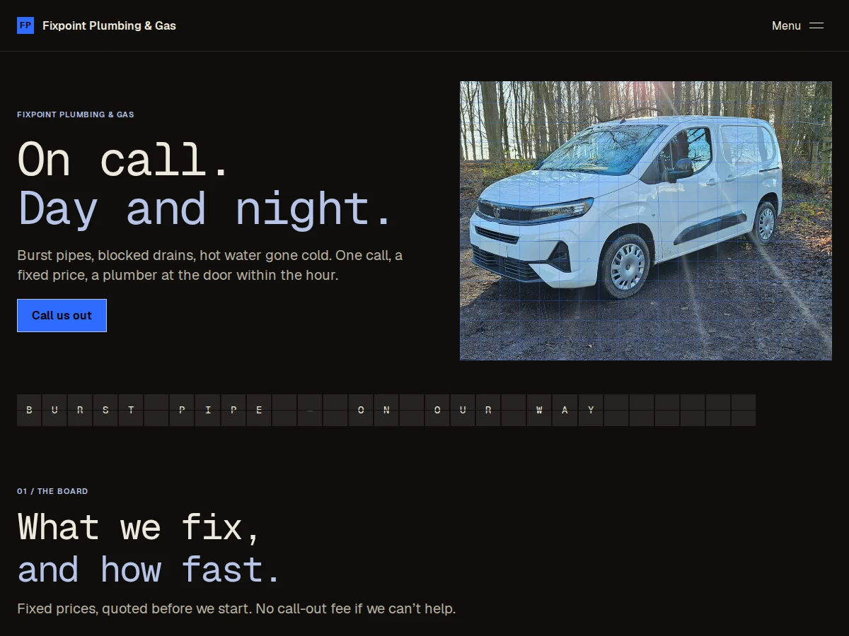 Dispatch website design