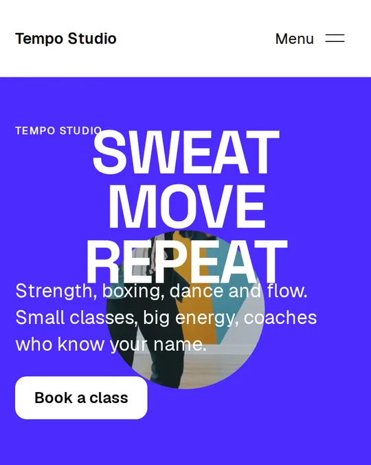 The Pulse website design on a phone