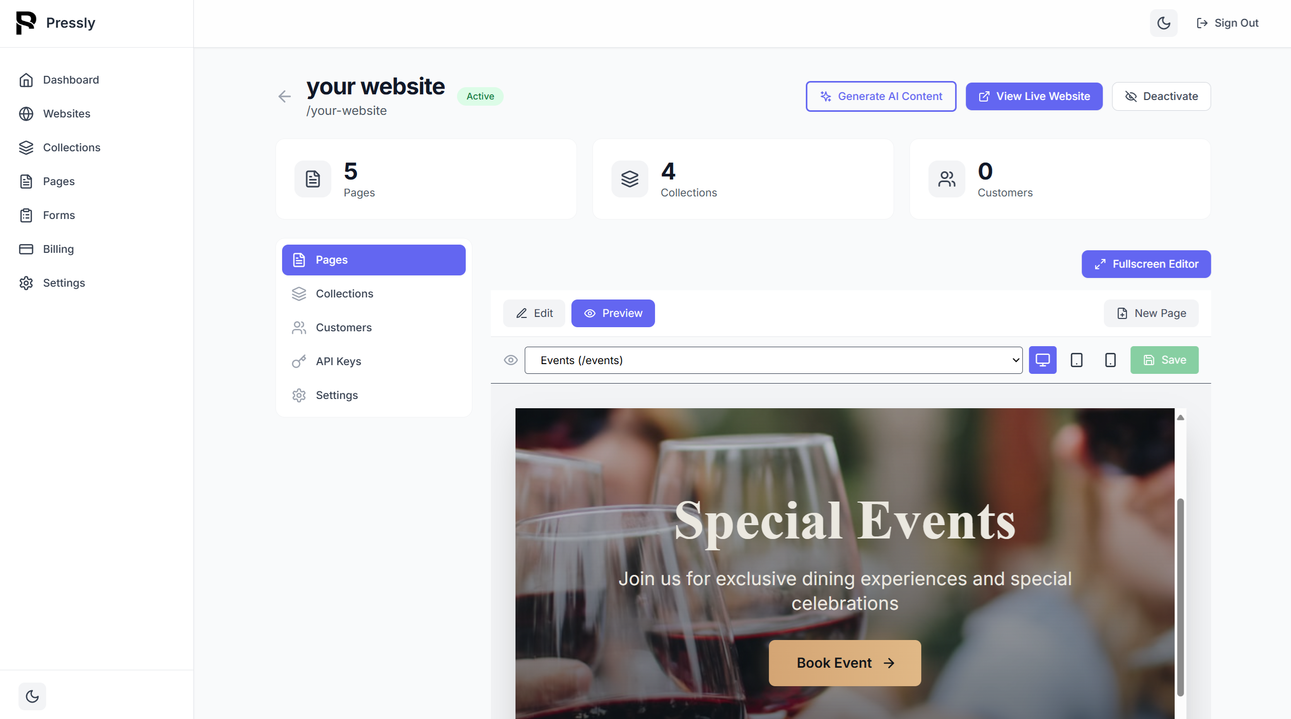 Pressly App Screenshot